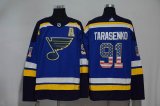 Adidas St.Louis Blues #91 Vladimir Tarasenko blue USA flag NHL hockey