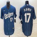 Los Angeles Dodgers #17 Shohei Ohtani Nike blue throwback baseball Jersey -BD 09