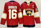 Florida Panthers #16 Aleksander Barkov red hockey Jersey with C patch-PD