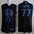 Dallas Mavericks #77 Luca Doncic nike black Swingman nba jerseys