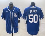 Nike Los Angeles Dodgers Mookie Betts blue MLB baseball Jersey Joint name -BD