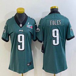 2023 super bowl youth Nike Philadelphia Eagles #9 Nick Foles green Color Rush Limited Jersey