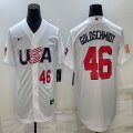 2023 World Cup #46 Paul Goldschmidt white USA majestic baseball jerseys 08