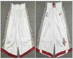 Nike Houston Rockets white nba shorts-XD