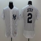 2016 New York Yankees 2# Derek Jeter white elite baseball jerseys