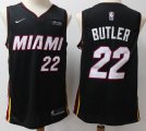 Nike Miami Heat #22 Jimmy Butler black nba basketball jersey-S8