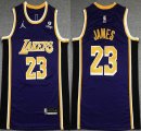 Nike Los Angeles Lakers #23 LeBron James Purple NBA Basketball jerseys -XD