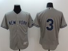 2016 New York Yankees #3 gray elite baseball jersey