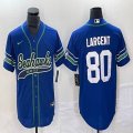 Nike Seattle Seahawks #80 Largent blue Color Rush Limited Jersey-BD 02