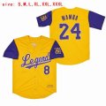 Los Angeless Lakers #8 and #24 Mamba yellow NBA Shorts Sleeves Commemorative Edition -SG