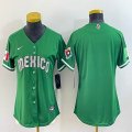 Women 2023 World Cup Mexico blank green majestic baseball jerseys (17)