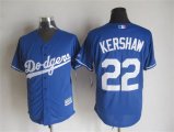 Los Angeles Dodgers #22 Clayton Kershaw Blue New Cool Base Stitched Baseball Jersey