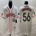 2023 World Cup Mexico #56 Randy Arozarena white green majestic baseball jerseys