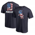 Men's Chicago White Sox Yoan Moncada Fanatics Branded Navy 2018 Memorial Day Banner Wave Player T-Shirt