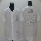 Chicago Cubs #44 Tony white majestic mlb baseball jersey Nickname version