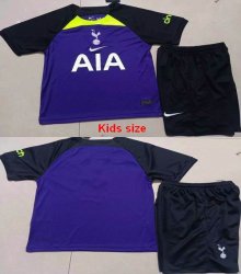 2022-2023 Tottenham Hotspur Club purple black kid soccer jerseys away