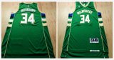 Milwaukee Bucks 34# Giannis Antetokounmpo adidas green nba Jersey