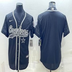 Nike Dallas Cowboys blank blue baseball jerseys Joint name-BD 01