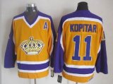 Los Angeles Kings 11# Anze Kopitar throwback yellow CCM NHL Jerseys A patch