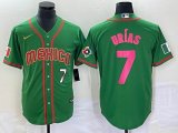 2023 World Cup Mexico #7 Julio Urias green red majestic baseball jerseys 119