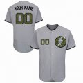 Custom Washington National gray Flexbase baseball jerseys