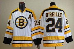 Boston Bruins 24 O\'REILLY throwback white nhl jersey