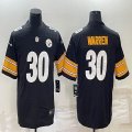 Nike Steelers #30 Warren black throwback Color Rush Limited Jersey 01