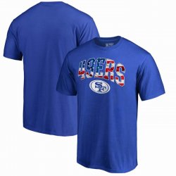 San Francisco 49ers NFL Pro Line by Fanatics Branded Banner Wave Big & Tall T-Shirt - Royal