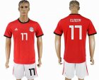 2018 World Cup Egypt team #17 ELNENY red soccer jersey home