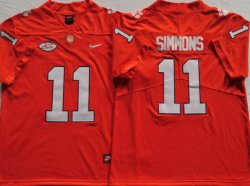 Clemson Tigers #11 Isaiah Simmons Orange NCAA Colloge Football Jersey-PNS