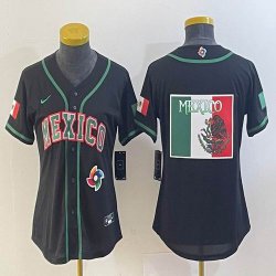 Women 2023 World Cup Mexico blank black majestic MLB baseball Jerseys-BD 29