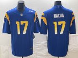 Los Los Angeles Rams #17 Puka Nacua blue Nike Color Rush Limited Jerseys-BD