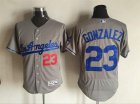 2016 Los Angeles Dodgers KiAdrian Gonzalez #23 gray Flexbase Authentic Collection Jersey