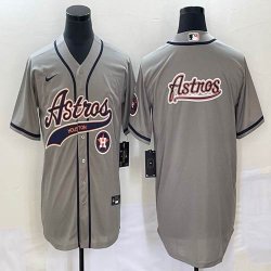 Nike Houston Astros blank gray majestic baseball jerseys Joint name -BD 06