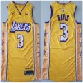 Nike Los Angeles Lakers #3 Anthony Davis Yellow NBA jerseys city version-TY