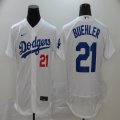 Nike Los Angeles Dodgers #21 Walker Buehler white Flexbase Authentic Collection Jersey