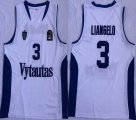 Lithuania national team #3 Liangelo Bauer white Basketball Jerseys-LC