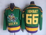 Anaheim Ducks #66 Gordon Bombay green trowback Ice Hockey Jersey