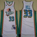 Detroit Pistons 33# Grant Hill white throwback basketball Jerseys-XD