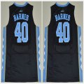 North Carolina Tar Heels Harrison Barnes 40 White black College Basketball Jersey