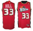 Detroit Pistons 33# Grant Hill Soul Swingman Stitched red Jersey