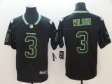 Nike Seattle Seahawks #3 Wilson black Color Rush Limited Jersey-BD