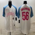 2023 World Cup Mexico #56 Randy Arozarena white skyblue majestic baseball jerseys 11