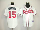 MLB Atlanta Braves Tim Hudson #15 White Jerseys