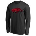 Arkansas Razorbacks Midnight Mascot Long Sleeve T-Shirt - Black