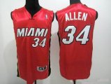 nba miami heat 34# ray allen red replica jerseys