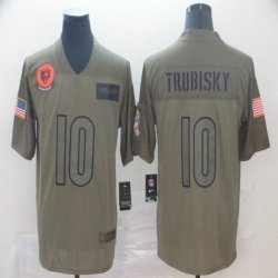 Chicago Bears #10 Mitchell Trubisky Nike Camo 2019 Salute to Service Limited Jersey