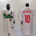 Nike Philadelphia Phillies #10 J.T. Realmuto white majestic baseball jerseys Joint name-BD 01