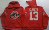 Ohio State Buckeyes Red #13 CLARETT NCAA Hooded Sweatshirt