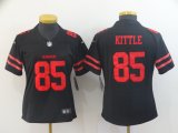 Women 49ers George Kittle #85 nike black Color Rush Limited Jersey